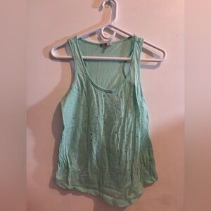 Charlotte Russe Mint Green Rhinestone Tank Top